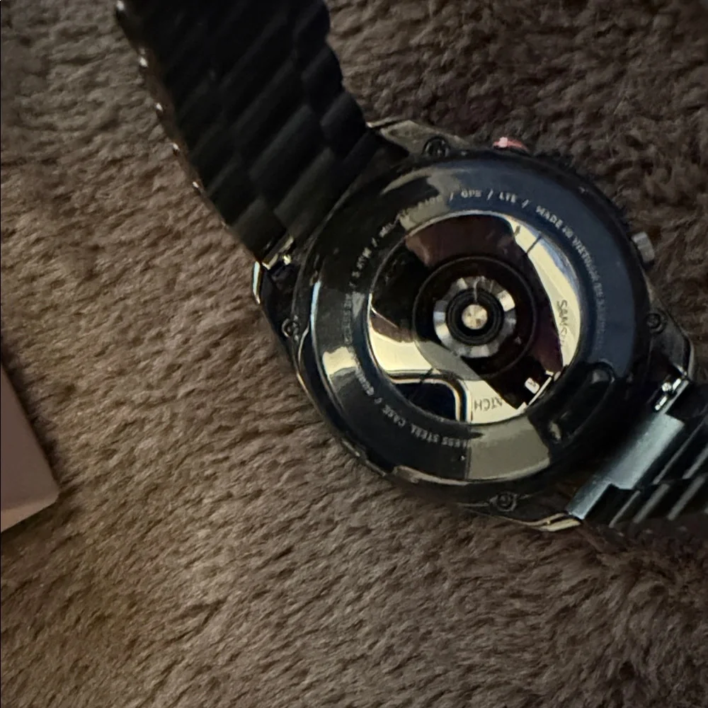 Samsung Black Smartwatch with Silver Band